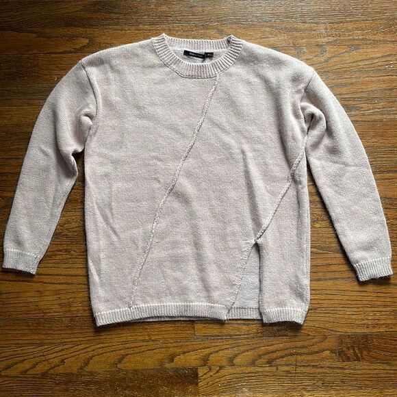 Doe & Rae Pale Dusty Rose Cashmere Crewneck Sweater NWOT - Picture 1 of 5